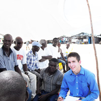 Smith conducting his research in Liberia last summer.